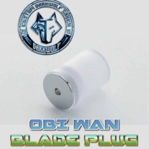 White cylindrical device labeled "Def Van Blade Plus" with a wolf logo.