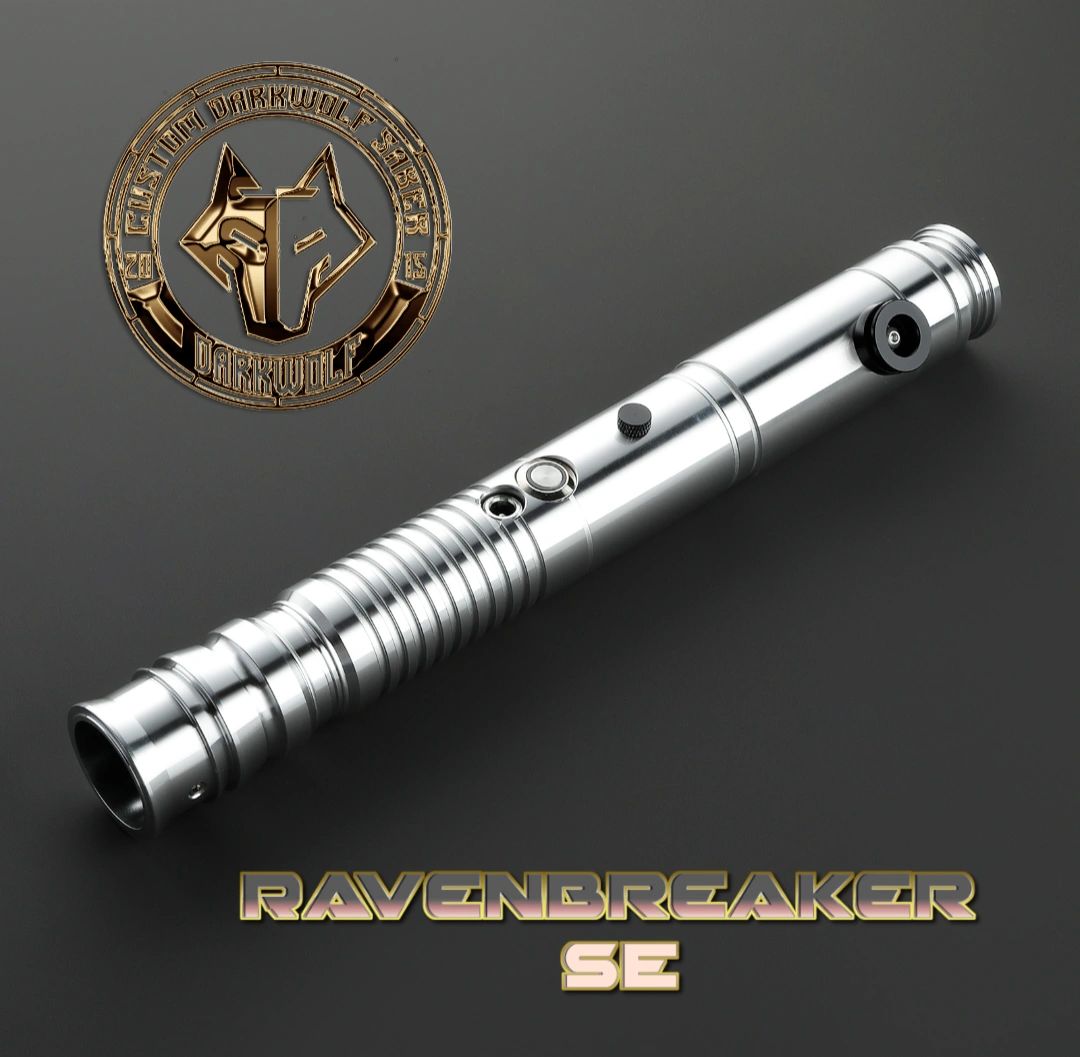 Ray Gun Stalker SE, a sleek metallic flashlight with a retro badge.