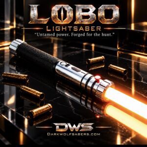 Lobo lightsaber in action pose