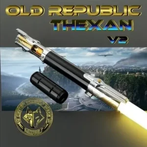 Sci-fi blaster weapon labeled 'Old Republic TIEVAN V2'.